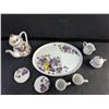 Image 4 : Miniature Ceramic Tea and Cream & Sugar Set