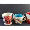 Image 2 : (4) Starbucks Collector Series Ceramic Mugs - Chipped