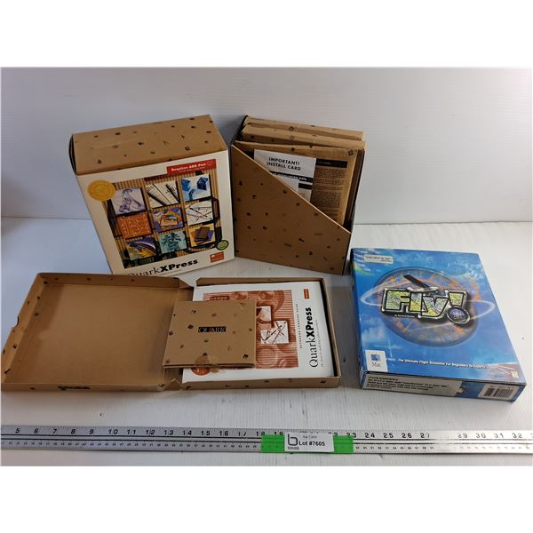 QuarkXPress for Mac Os and Fly by Terminal Reality Flight Simulator for Beginners