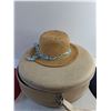 Image 3 : 16" x 6" Hat Box and (3) Wicker Hats