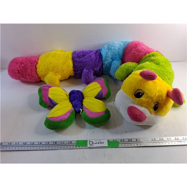 Plush Centipede and Butterfly