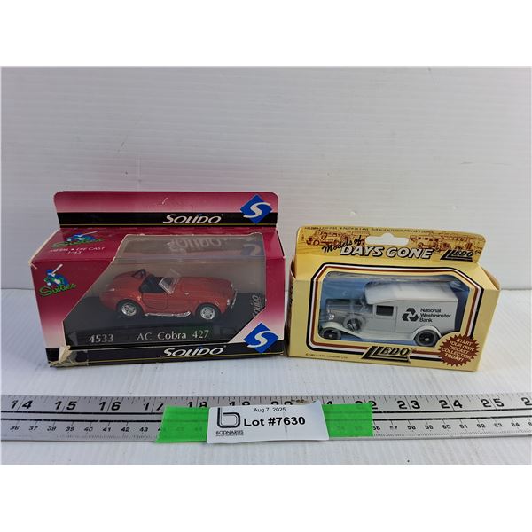 Solido AC Cobra 427 and Lledo Die Cast Car Toys