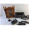 Image 2 : Miniature Display Rack 10" x 9" x 3", TV Cable, Microcassette Tape Recorders, Kitchen Knives, Misc