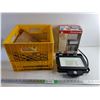 Image 1 : Honeywell LED Security Wall Light,  Milk Crate and (2) LED Flood Lights - As Is