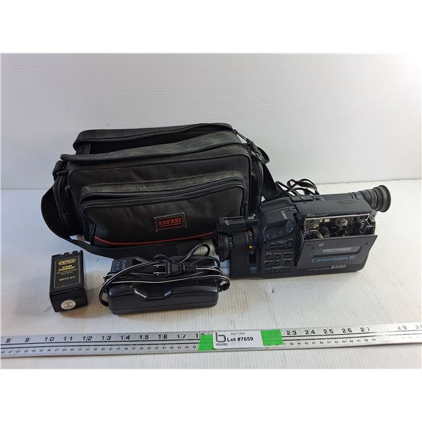 Canon Canovision 8 8mm Video Camcorder, Optex Rechargeable Battery, Chargers and Camera Bag