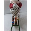 Image 5 : Fabric Mache Santa On A Rocking Horse - As Is