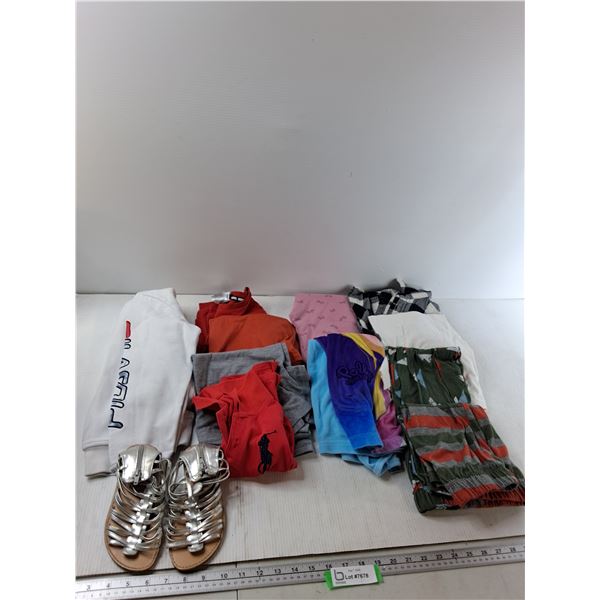 Assorted Children's Clothing (Mostly Sizes 6S - M9/10), Size 11 Sandals