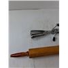 Image 2 : Wooden Roller, Hand Mixer - As Is