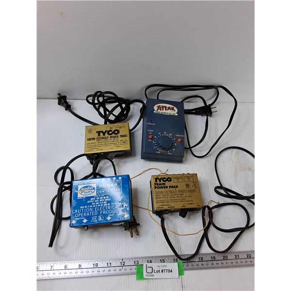 (4) Model Train Power Controllers- As Is
