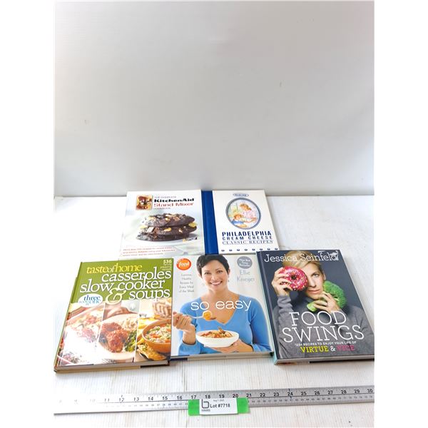 (5) Cookbooks - Philadelphia, Stand Mixer, So Easy, Misc