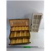 Image 1 : Jewelry Box and Wooden Wall Shadow Box 17" x 6" x 3"