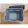 Image 4 : **Rubbermaid Roughneck Plastic Tote with Lid - 23" x 17" x 16", Cannot Ship