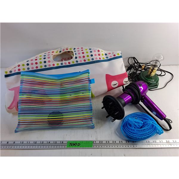 Revlon Hair Dryer, Desk Lamp - Tested, Twisted Rope and Tote Bags