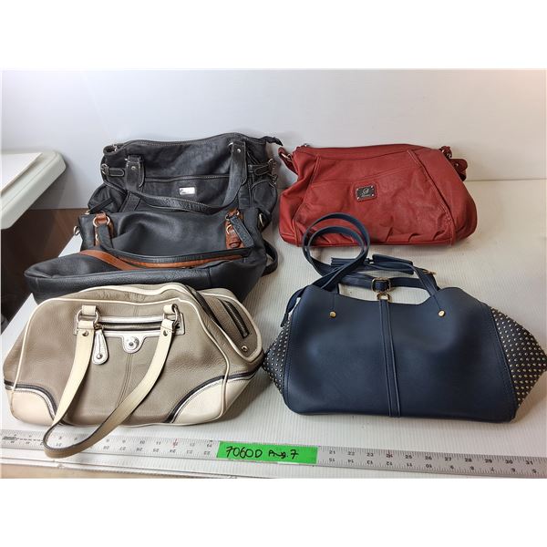(5) Purses- Grace Adele, Coach, Derek Alexander, Misc. (Cannot Authenticate)  -  Clean