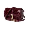 Image 1 : Roubaix Miller Maroon Alligator Belt Bag