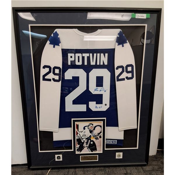 # Potvin Toronto Maple Leafs Framed Jersey - 37. 5" x 45.5" - CANNOT SHIP, Cannot Authenticate