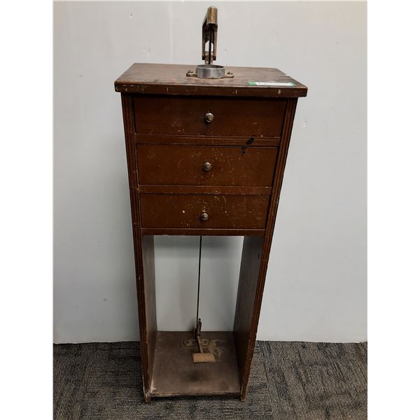 # Antique Watchmaker's Cabinet w/ Contents by Germanow Simon - 38" x 14" x 10" - CANNOT SHIP