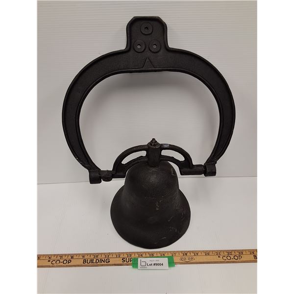 # Vintage Cast Iron School Bell - 15" x 20" x 8" - CANNOT SHIP