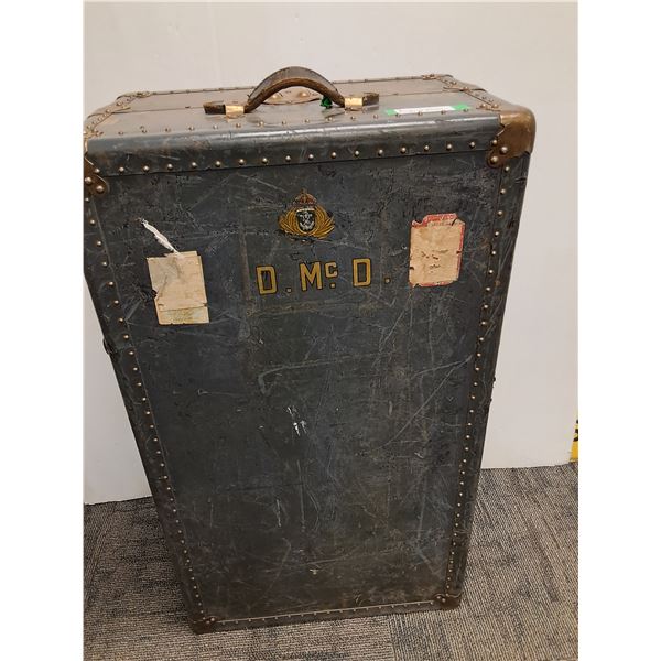 # McBrine Brand Antique Gentlemans Style Steamer Trunk - 21" x 15" x 36" - CANNOT SHIP