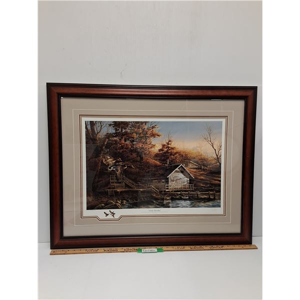 Ducks Unlimited "Autumn Shoreline" Bait Shop 29x36" - CANNOT SHIP