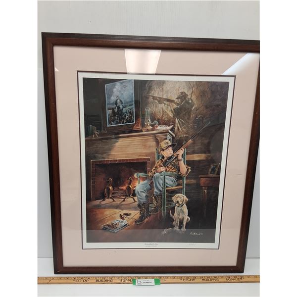 # Ducks Unlimited "Granddad's Gun" Print in Frame - 28" x 32" - CANNOT SHIP
