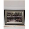 Image 1 : Ducks Unlimited " Riding the Light" Print in Frame - 32" x 25" - CANNOT SHIP