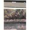 Image 3 : Ducks Unlimited " Riding the Light" Print in Frame - 32" x 25" - CANNOT SHIP