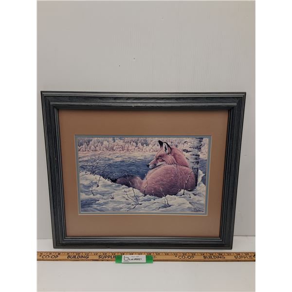 Gail Adams Fox Scene Print in Frame - 21" x 18"