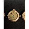 Image 3 : (3) Small Pocket Waist Watches (One Worn) - Gold Filled Inset in Case Front