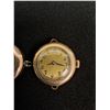 Image 4 : (3) Small Pocket Waist Watches (One Worn) - Gold Filled Inset in Case Front