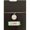 Image 1 : European Pocket Watch - Marked Silver on Case - w/Chain, Key Wind, Key & Glass Missing