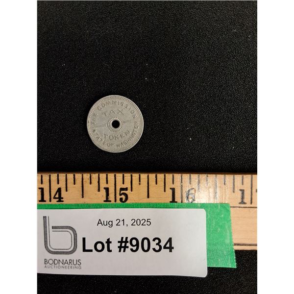 American Washington State 1935 Tax Token - Used During Great Depression