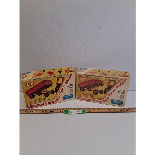 (2) Massey Ferguson Farm Wagon Model Kit (One Sealed, One Opened)