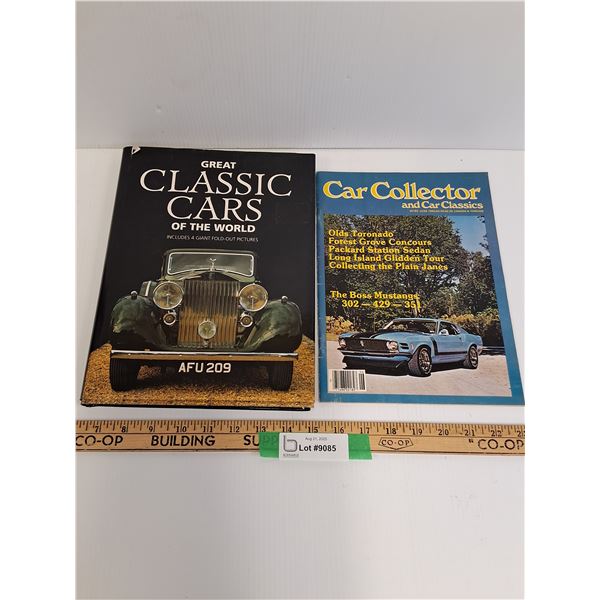 Great Classic Cars of the World (Hardcover) & Car Collector Magazine 1982