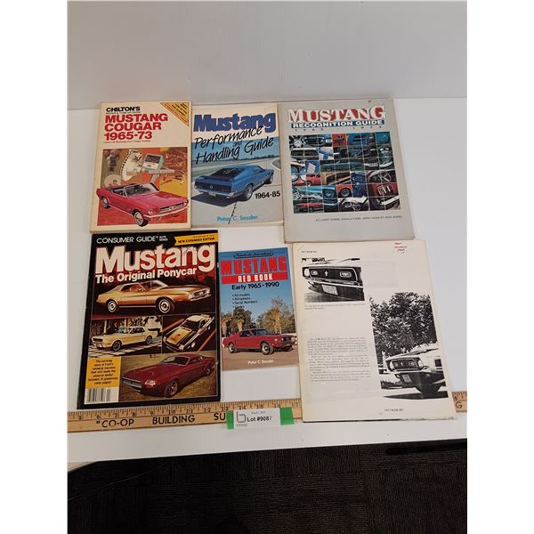 (6) Vintage Mustang Books & Magazines