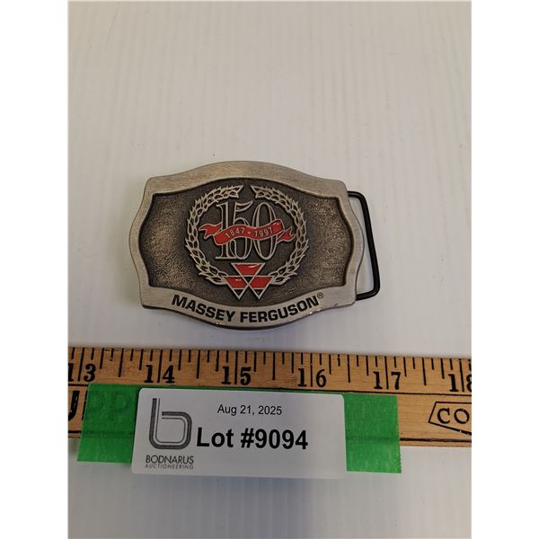 Massey Ferguson Belt Buckle - 3.5" x 2.5" - 150 Year Celebration Edition