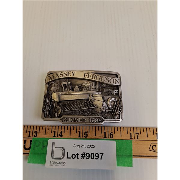 Massey Ferguson Belt Buckle - 3.5" x 2.5" - Summer 1985