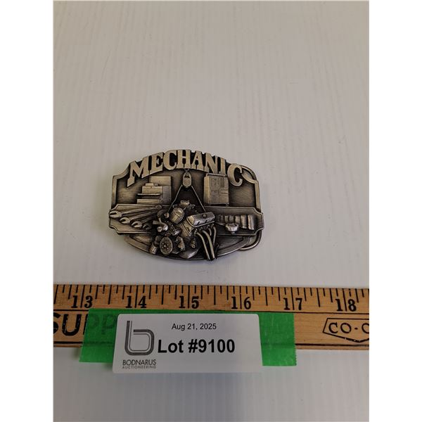 Mechanic Metal Belt Buckle - 3.5" x 2.5"