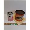 Image 1 : Marlene Water Pump Grease Can & International Harvester Engine Oil Can - FULL - CANNOT SHIP