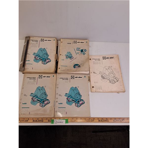 (5) Skidoo Parts Manuals & Shop Manual - 1989