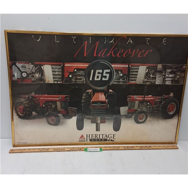 # Massey Ferguson Tractor Model 165 Poster in Frame - Heritage Line AGCO Parts - 36" x 24"