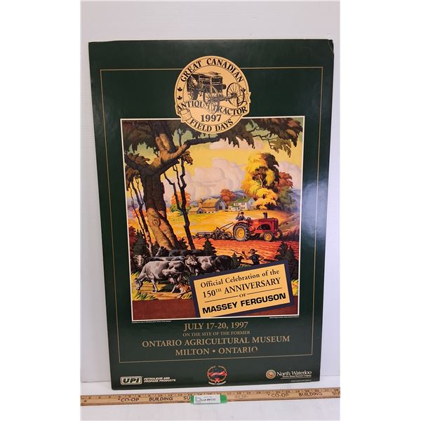 Massey Gerguson Advertisement Poster Board - 1997 Great Canadian Field Days - 22" x 34"