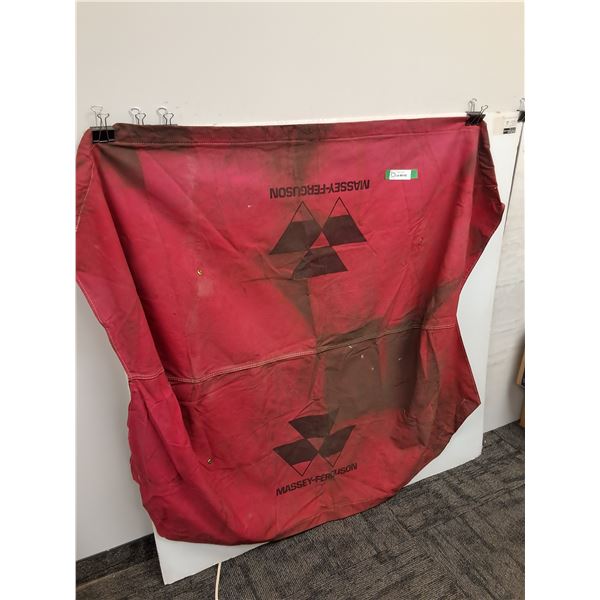 Massey Ferguson Tractor Hood Blanket - Some Wear - 50" x 48"