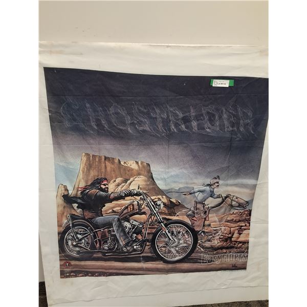 Vintage Ghostrider Banner Picture - Easy Rider Movie - 45" x 45"