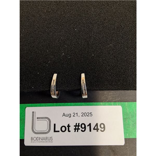 ^ 10K Diamonds & White Gold Earrings