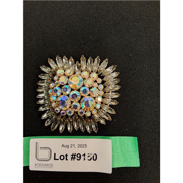 ^ Vintage Brooch - Sherman Style - 3" x 2.5"