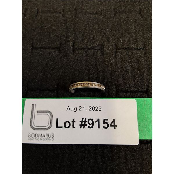 ^ Sterling Silver Cubic Zirconium Ring - Size 9