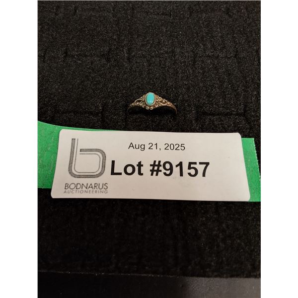 ^ Women's Ring w/Turquoise Stone - Size 8