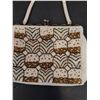 Image 4 : Vintage Art Deco Pattern Beaded  Women's Hand Purse - 8" x 6"