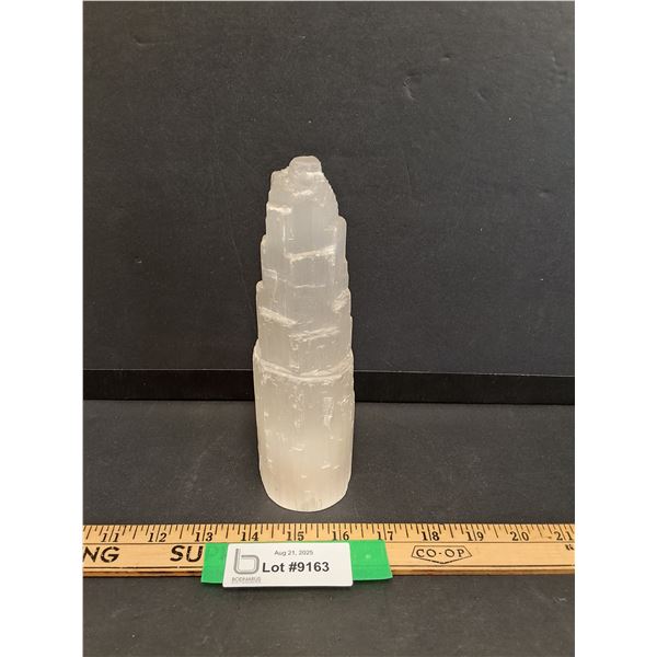 Selenite Skyscraper Crystal - 8" x 2.5"
